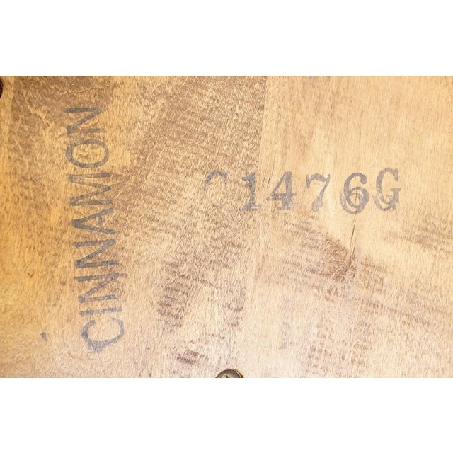 Heywood Wakefield Solid Maple Early American Colonial 28" Tiered Round Drum Accent End Table 1476 - Cinnamon Finish For Sale - Image 11 of 11