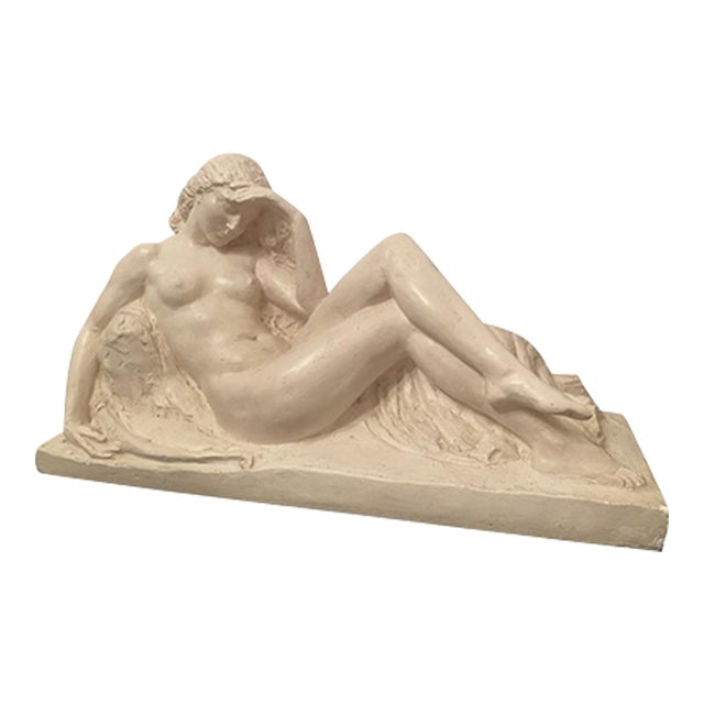 Louis Botinelly 1925 "Nu Allonge" Plaster Sculpture For Sale
