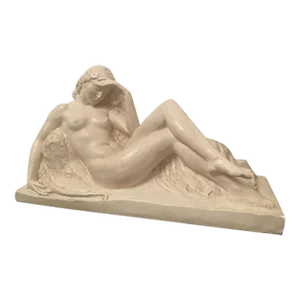 Louis Botinelly 1925 "Nu Allonge" Plaster Sculpture