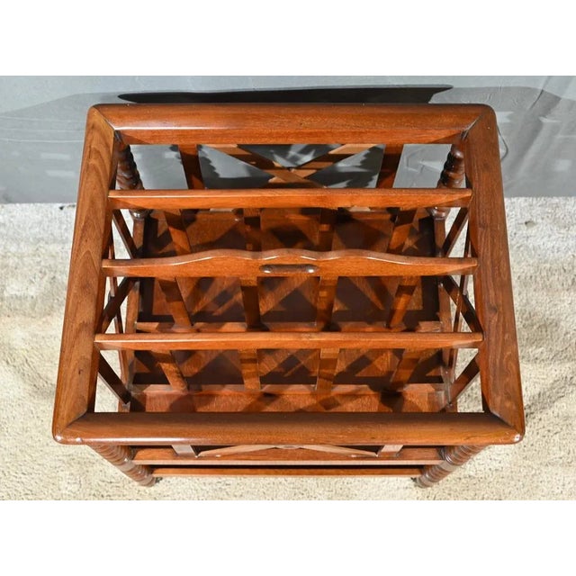 Louis Philippe Magazine Rack in Mahogany For Sale - Image 4 of 18