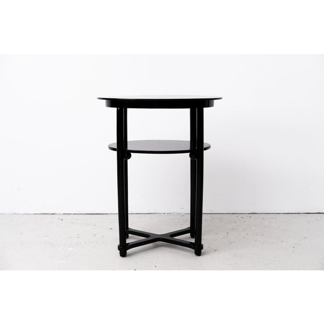 Small Art Nouveau Black Bentwood Side Table in the style of Josef Hoffmann, 1915 For Sale - Image 6 of 18