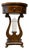Vintage Maitland-Smith Burl Walnut Lyre Accent Table For Sale