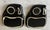 Black Mid 20th Century Mid Century Modern Ceramic Black and White "Tv Set" by Rubel - 4 pcs For Sale - Image 8 of 11