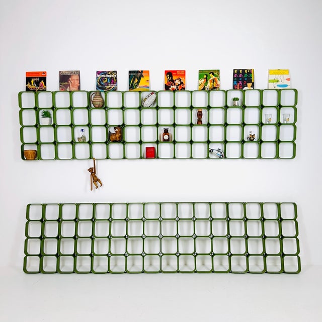 Space Age Green Plastic Wall or Ceiling Panels System, Switzerland, 1970s For Sale - Image 10 of 11