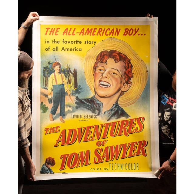 1930s; United Artists Corp. - Hollywood, CA Vintage original Adventures of Tom Sawyer lobby movie poster. This piece...