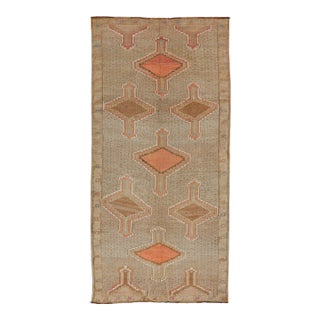 Unique & Colorful Turkish Kars Runner With Tribal Designs and Geometric Motifs For Sale