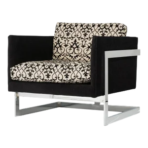 1970s Vintage Floating Cube Lounge Chair Attributed to Milo Baughman Thayer Coggin