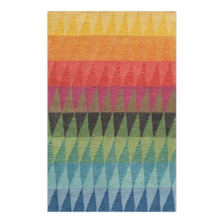 Contemporary Momeni Delhi Hand Tufted Multi Red Wool Area Rug - 5' X 8' For Sale