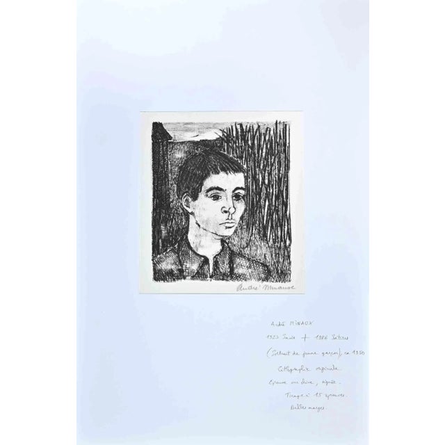 Portrait is an original Lithograph realized by Andre Minaux (1923-1986) in the 20th Century. Good conditions. The artwork...