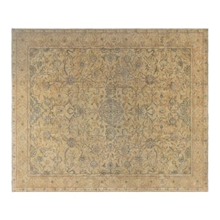 Antique Persian Tabriz Handmade Wool Rug For Sale