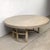 Mid-Century Modern Vintage Round Low Coffee Table With Cerused Finish and Arch Base For Sale - Image 3 of 12