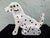 Charming vintage hand-carved wooden Dalmatian dog figurine, finished in a soft white paint with hand-applied black spots....