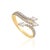 Contemporary VRJewels Celestial Open Bypass Diamond Engagement Ring Size 6.5 in 14k Solid Gold For Sale - Image 3 of 14