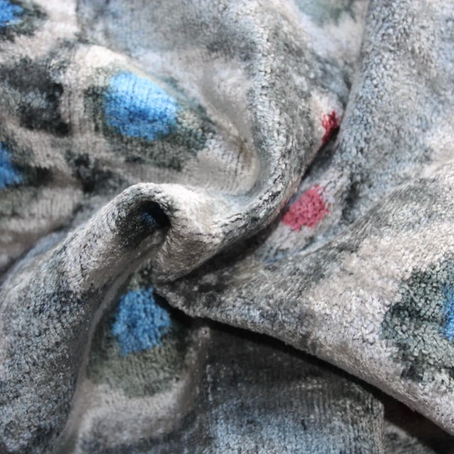 Contemporary Bohemian Gray Décor Hand Knotted Pillow For Sale - Image 9 of 12