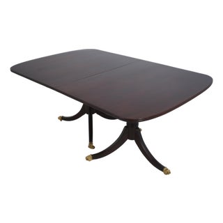 Stickley Mahogany Double Pedestal Dining Table For Sale