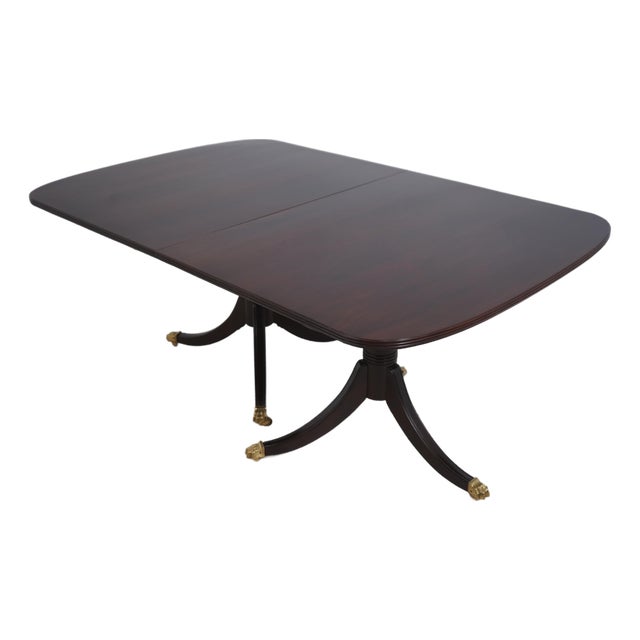 Stickley Mahogany Double Pedestal Dining Table For Sale