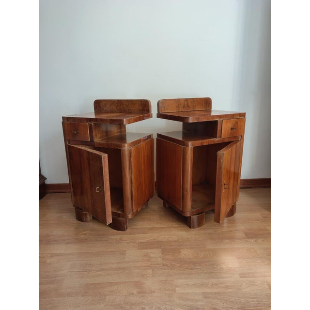 Art Deco Burl Bedside Tables, 1930, Set of 2 For Sale - Image 12 of 15