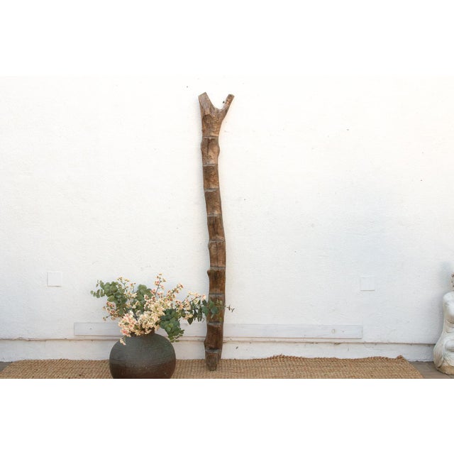 Escarpment Totem is a commanding vertical artifact, standing at an impressive 81 inches. Hand-carved from a single,...