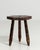 Brown 19th Century French Three-Legged Carved Wooden Stool For Sale - Image 8 of 9