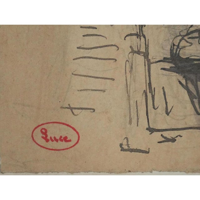 Maximilien LUCE (1858-1941) Mule Lane Original drawing in wash and ink Signed with the artist's stamp On laid paper...
