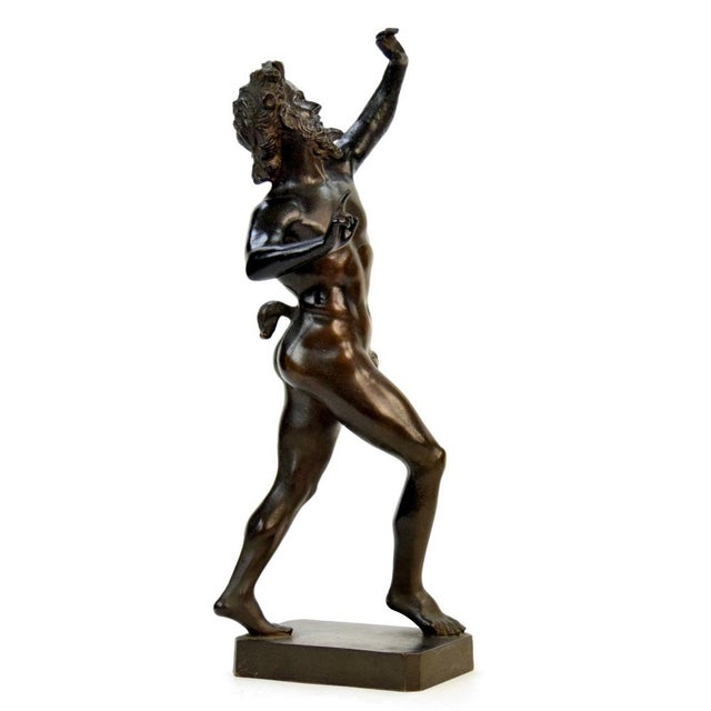 19th Century Grand Tour Bronze Faun after the Pompeii House of the Faun For Sale - Image 3 of 8