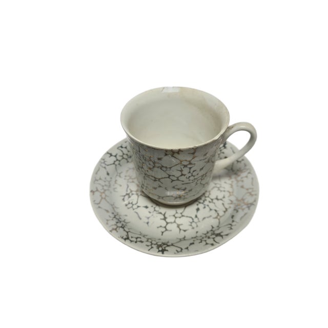 Vintage Polish Cup and Saucer from Wałbrzych Pottery, 1970s, Set of 2 For Sale - Image 3 of 12