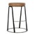 Tufted Nubuck Leather Counter Stool For Sale - Image 4 of 7