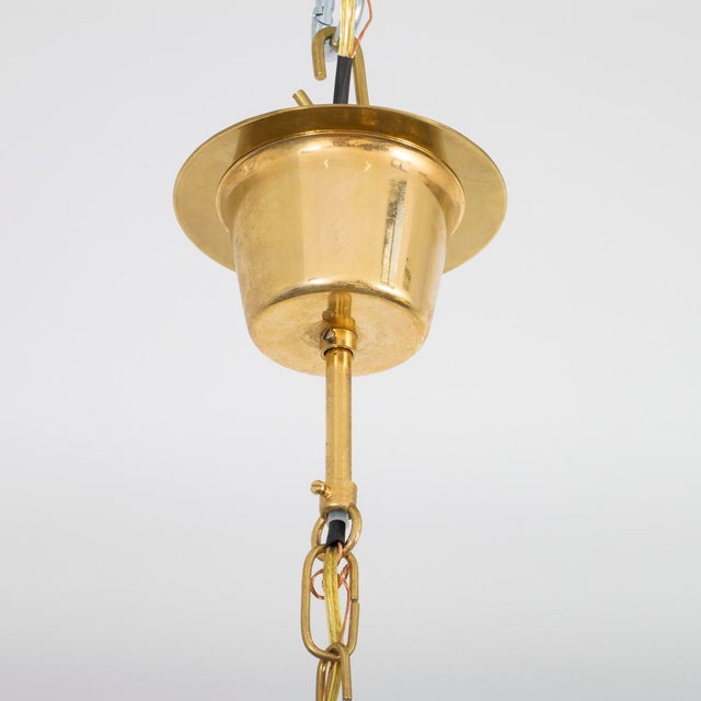 Brass Brass and molded glass pendant by Carl Fagerlund For Sale - Image 8 of 10