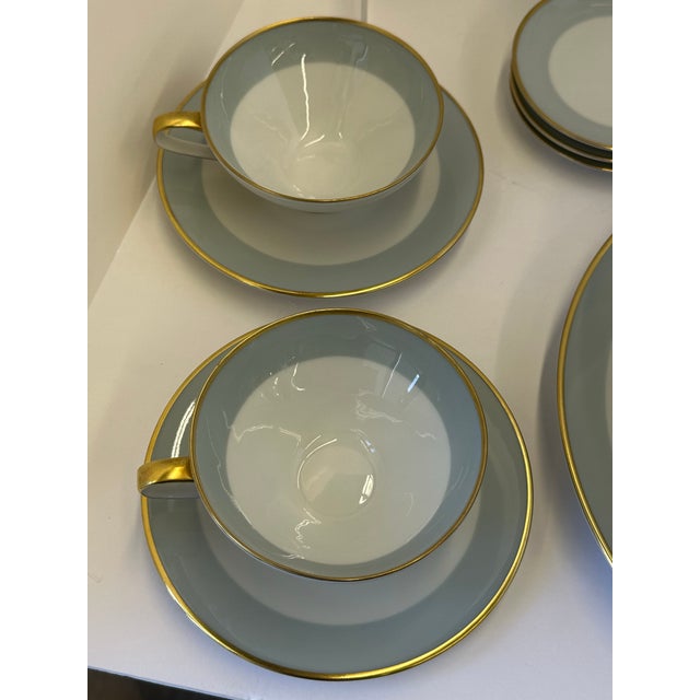 Ceramic Mid 20th Century Hutschenreuther Selb Bavaria, Germany China Tea Service for Five - 18 Pieces For Sale - Image 7 of 10