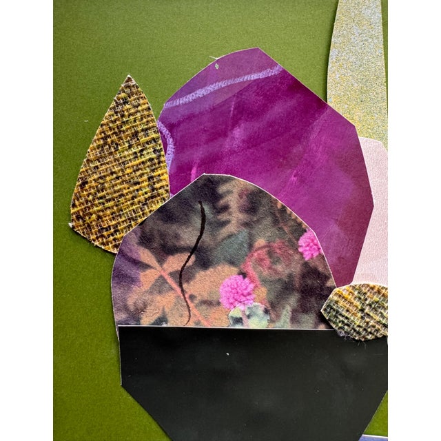 Green "Pop Music 14" Original Mixed-Media Collage on Paper by Zac Woodiel For Sale - Image 8 of 9
