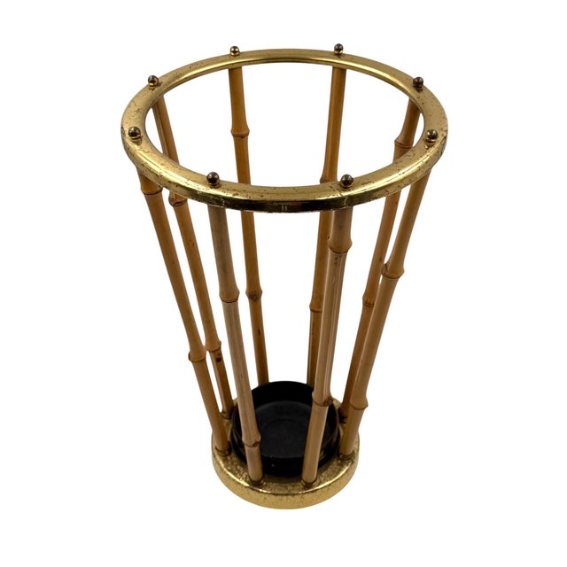 Hollywood Regency Bamboo Umbrella Rack, France 1970 For Sale - Image 6 of 8