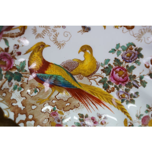 Vintage Royal Crown Derby Olde Avesbury Phoenix Footed Dish Compote For Sale - Image 6 of 14