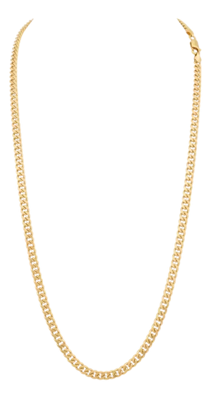 Vintage 24k Solid Yellow Gold Curb Link Chain, 79.1 Gm , 24" Long Made in Turkey