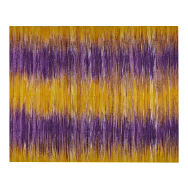 Vintage Mazandaran Natural Color Hand Made Organic Wool Tribal Kilim,7'10"x9'8" For Sale