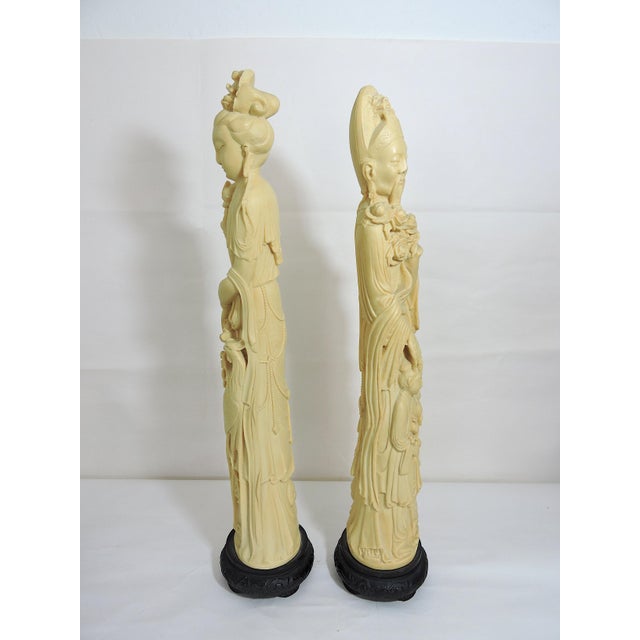 Mid 20th. Century Ivory Coloured Italian / Chinese Nobles, Statues or