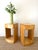 Vintage Mid-Century Modern Heywood Wakefield Pair of Airflow Nightstands in Wheat For Sale - Image 9 of 17