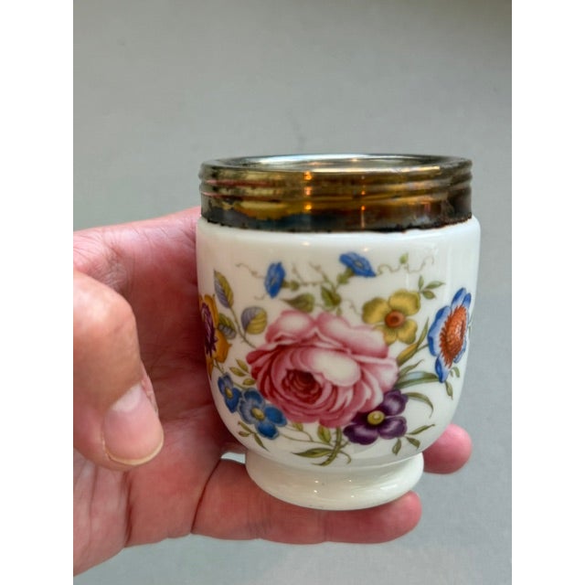 Royal Worcester Vintage Royal Worcester Floral Fine Porcelain Egg Coddler – Made in England For Sale - Image 4 of 8