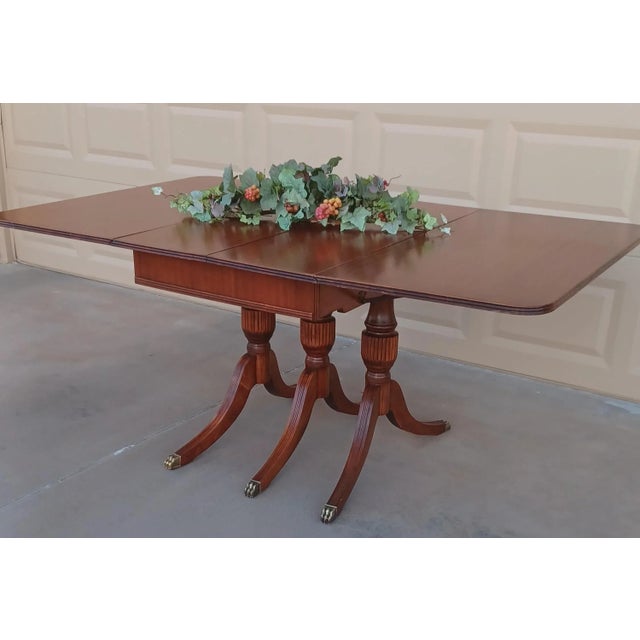 Early 20th Century Vintage Duncan Phyfe Style Drop Leaf Table For Sale - Image 5 of 10