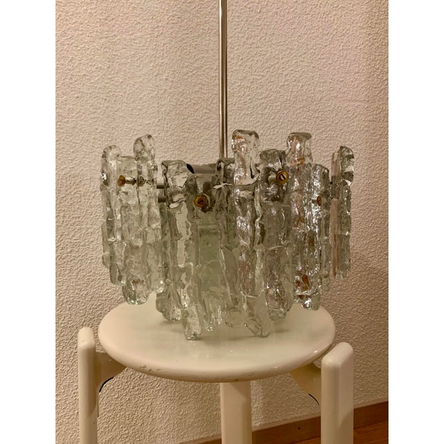 Mid-Century Frosted Glass Pendant by J. T. Kalmar, 1960s For Sale - Image 15 of 18