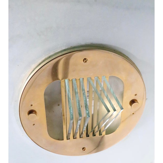 1980s Art Deco Revival Hollywood Regency Style Saucer Halogen Chandelier For Sale - Image 12 of 16