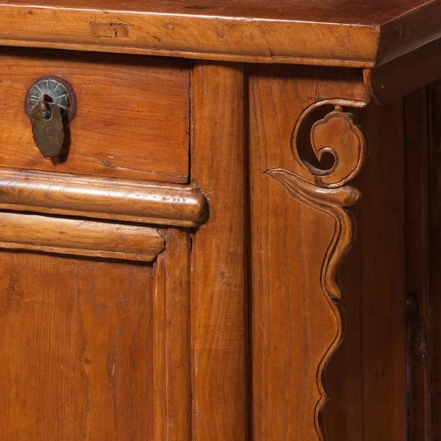 Wood Elm Cabinet with Fluted Spandrels For Sale - Image 7 of 10