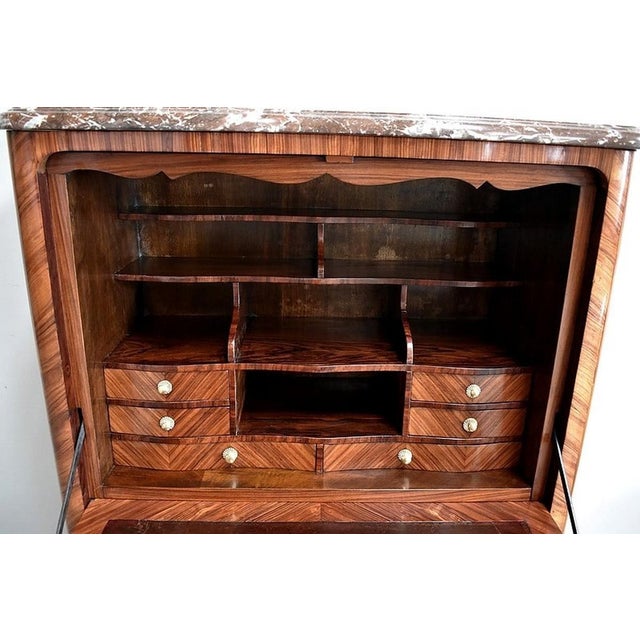 Louis XV Secretary in Marquetry For Sale - Image 6 of 18