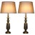 Brass Pair of American Mid-Century Sculptural Brass Table Lamps, 1950s For Sale - Image 8 of 8