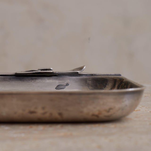 Metal French Silver-Plated Belt Vide Poche by Maria Pergay, 1960s For Sale - Image 7 of 7