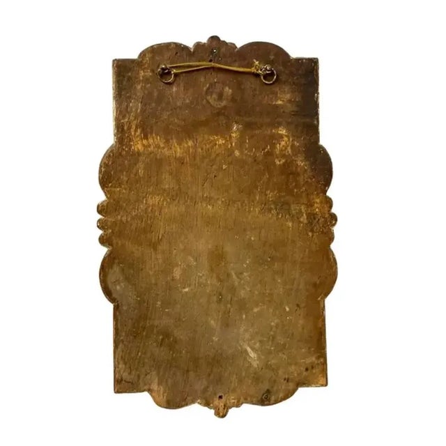 Wood Spanish Colonial Carved Polychrome Wood Panel 18th Century For Sale - Image 7 of 8