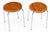 Mid-Century Modern Vintage Danish Dot 3170 Stools by Arne Jacobsen for Arne Jacobsen for Fritz Hansen, 1970s, Set of 2 For Sale - Image 3 of 3
