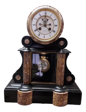 Antique Marble Clock from Barbaste Paris