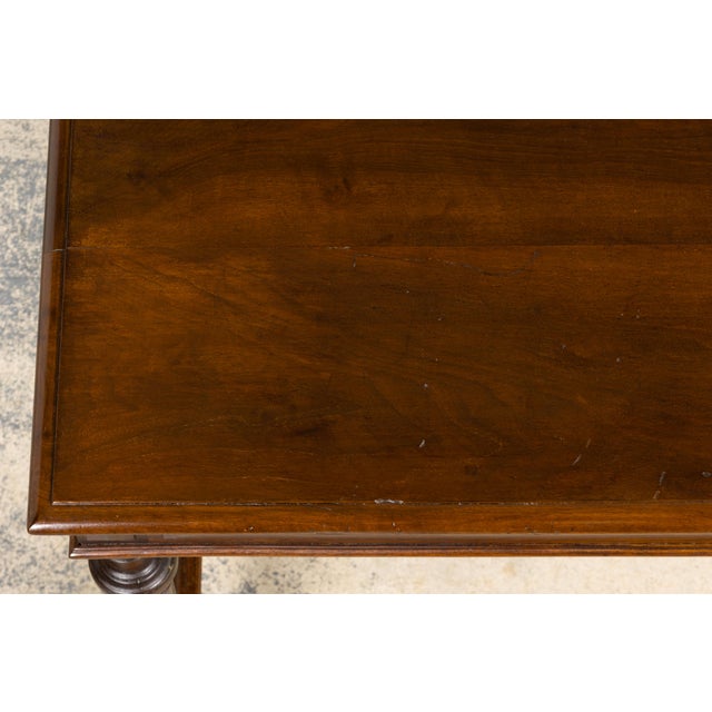 Late 19th Century Late 19th Century French Louis XVI Style Walnut Writing Table With Side Drawers For Sale - Image 5 of 18
