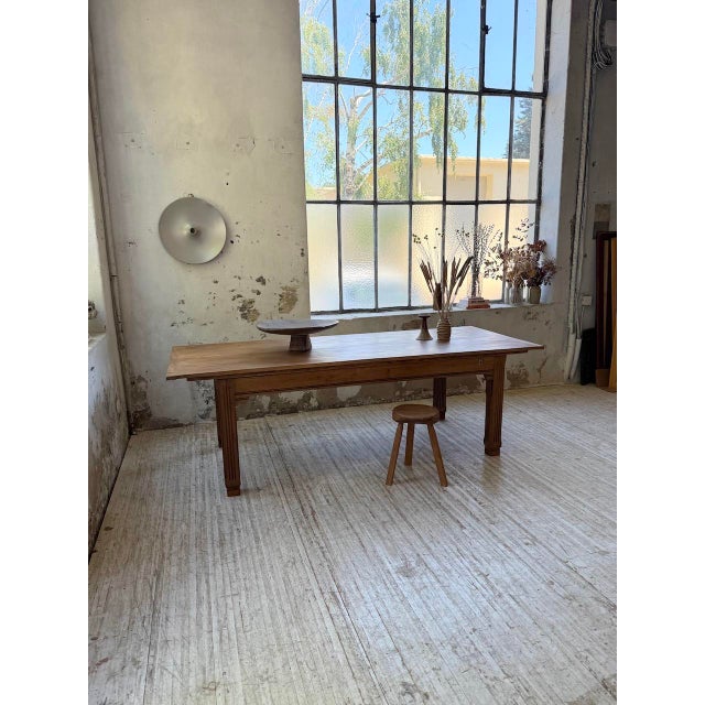 Country Farmhouse Table in Beech and Oak, 1950s For Sale - Image 3 of 18