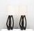 Modern Pair of Modern Lamps in Black Shagreen With Bronze Patina Brass by R&y Augousti For Sale - Image 3 of 9